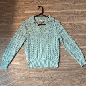 R&K Knits Teal Textured Top